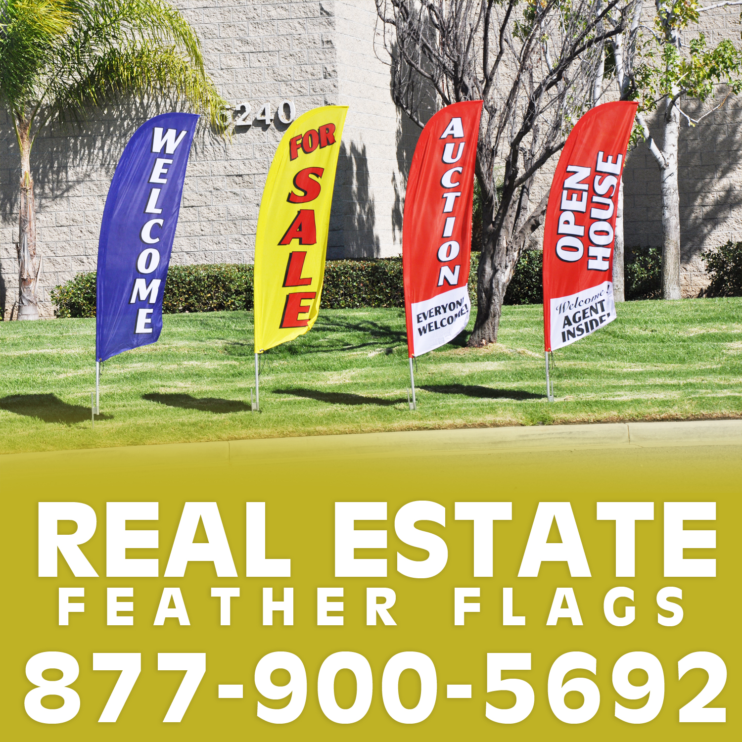 real estate feather flag