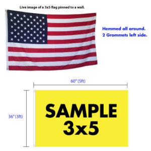 Custom 3x5 Flag is the Most Popular Size