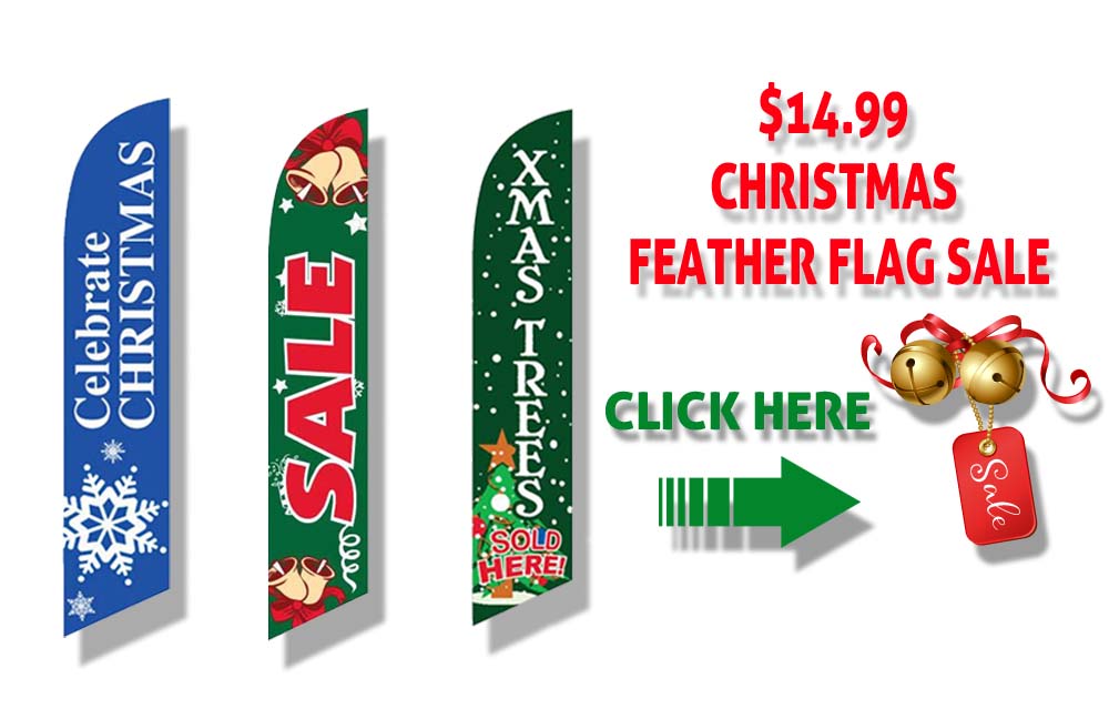 christmas sale feather flags