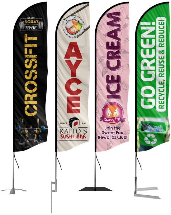 Windless Swooper Flags for Outdoor Advertising