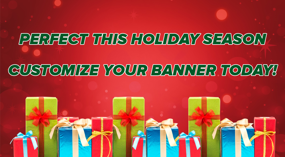 perfect this holiday season customize your vinyl banners