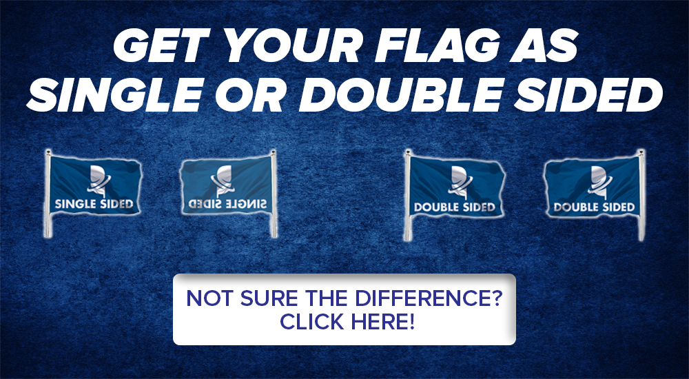 single or double sided custom flags