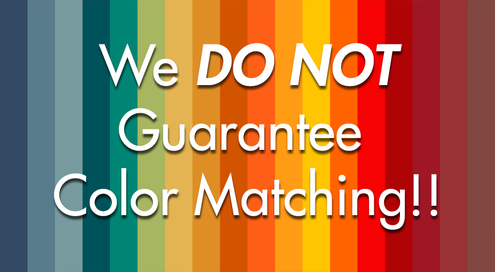 we do not guarantee color matching