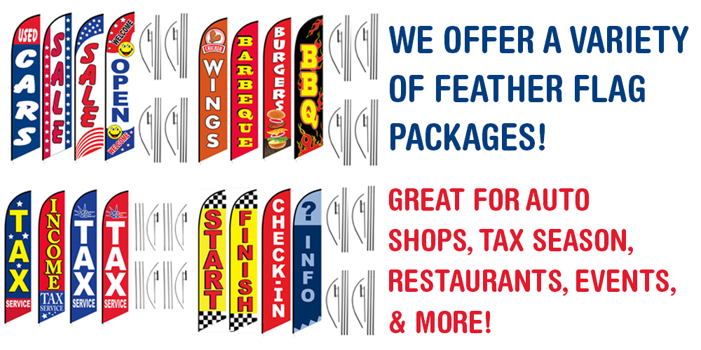 Variety of Feather Flag Packages to Choose From