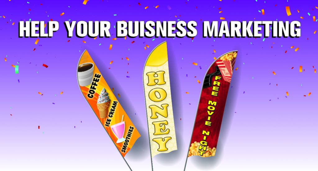 Business marketing Feather Flag Nation