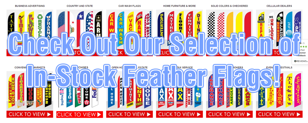 Check Our Our Selection of In-Stock Feather Flags