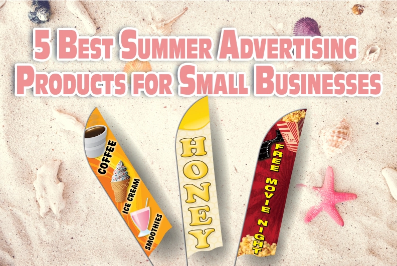 the five best summer advertising products graphic image