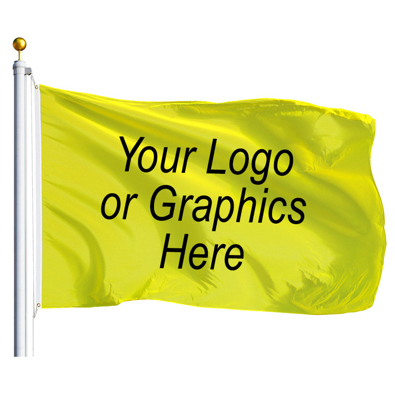 a flag that says “Your logo or graphics here”