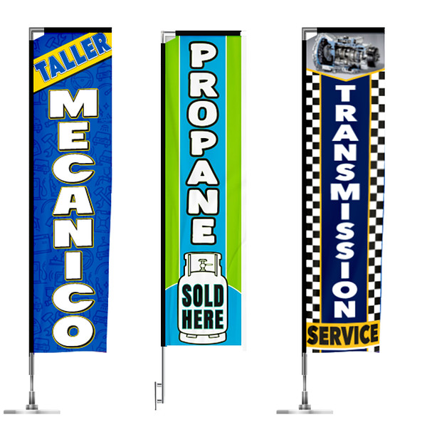 3 Different Kinds of Rectangle Flags for Advertising