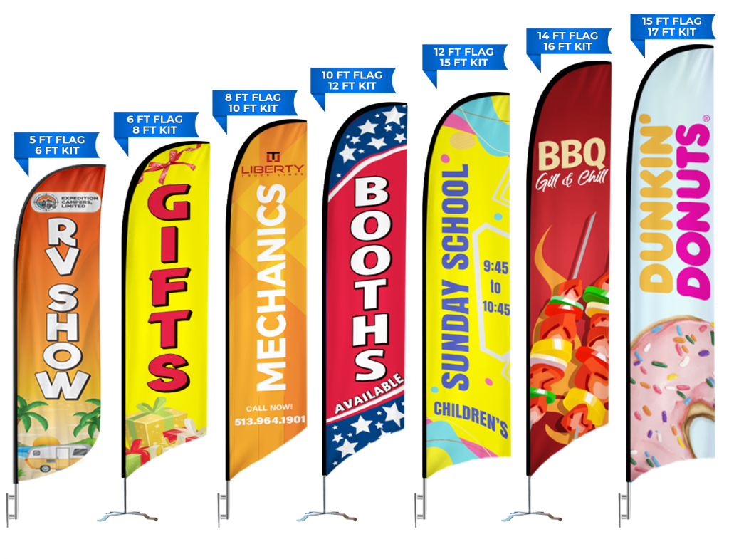 Feather Flag Dimensions & Banner Sizes | Feather Flag Nation