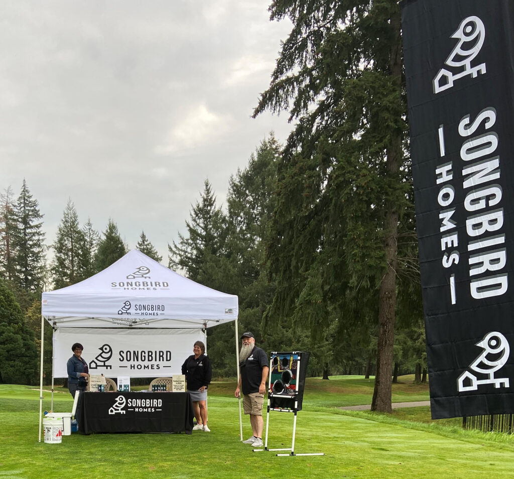 Songbird Homes feather flag display