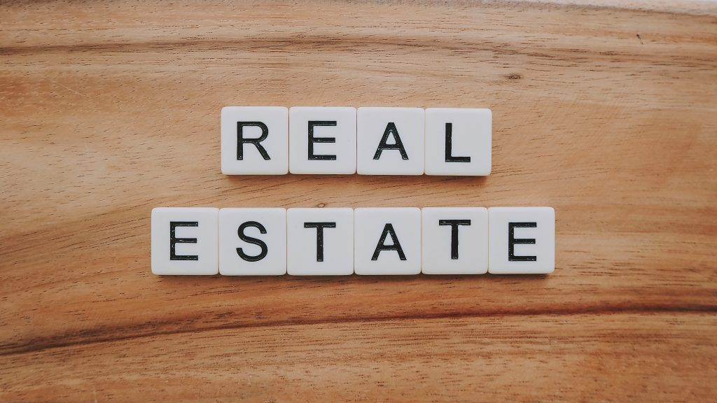 Real estate text spelled out