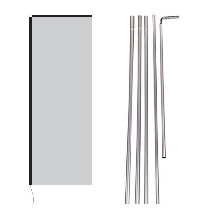 rectangle flag with poles 1