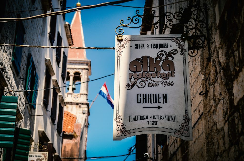 Steak and Fish House Restaurant Cuisine Sign