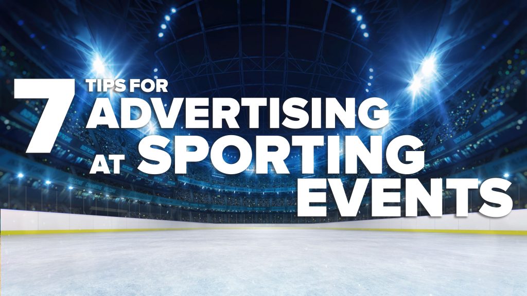 sporting event advertising flag
