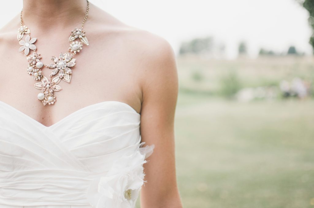 Woman in wedding dress