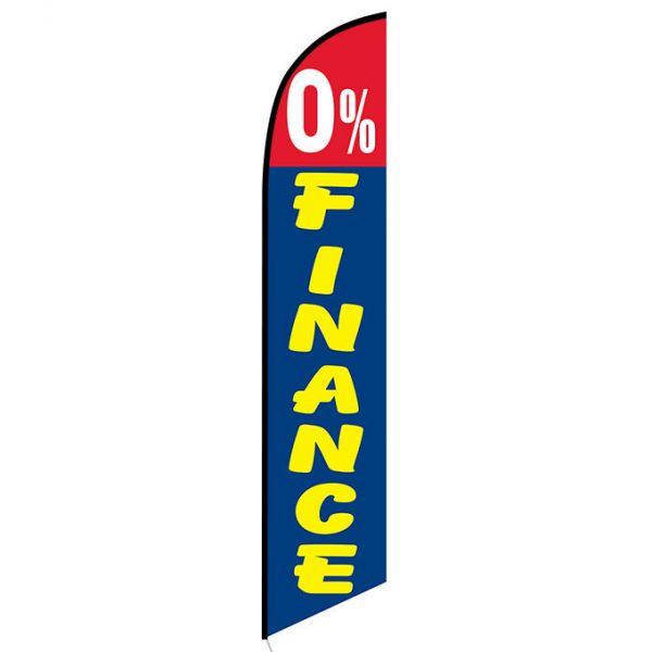 0% Finance feather flag