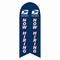 USPS Now Hiring Feather Flag with Ground Spike