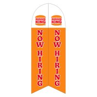 Burger King Now Hiring Feather Flag with Ground Spike