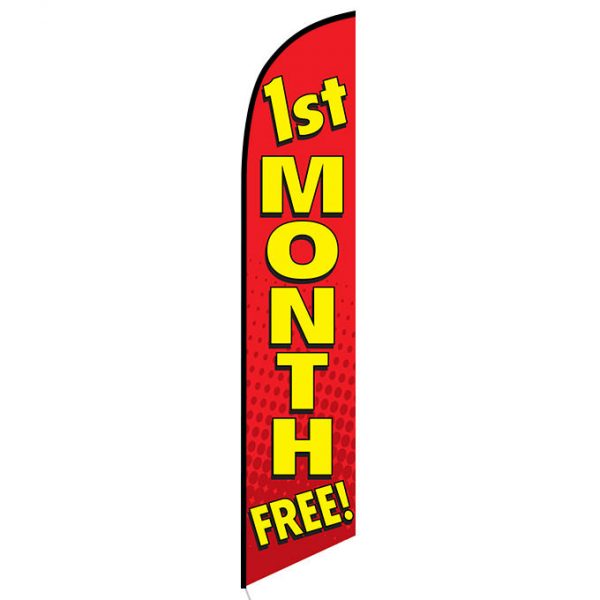 1st month free feather flag