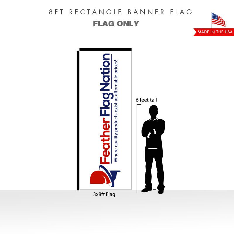 8ft Rectangle Banner - Flag Only