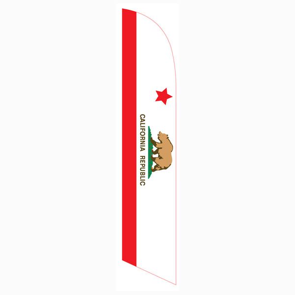 This California feather flag is often purchased with our American flag