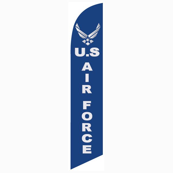 Air Force feather flag is the perfect outdoor décor for homes or businesses.