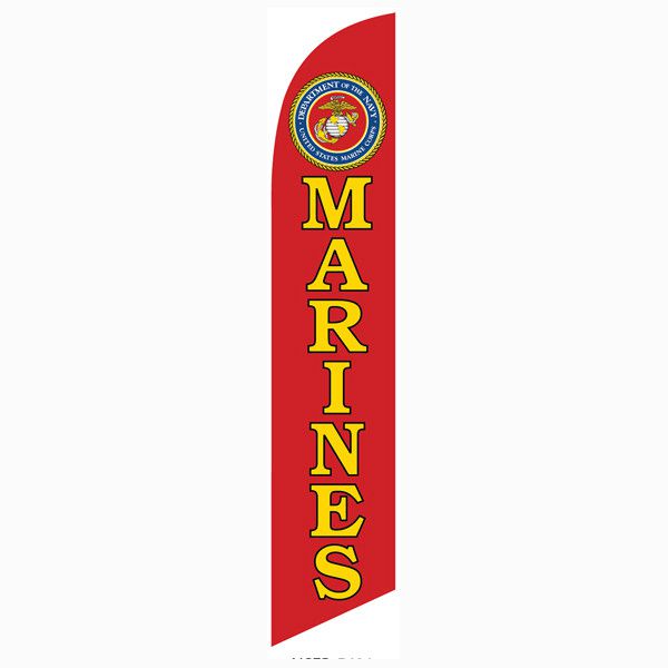 Marines feather flag is the perfect outdoor décor for all vets.