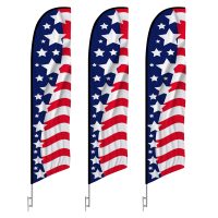 3-Pack American Glory Patriotic Feather Flags