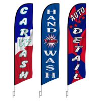 3-Pack Car Wash Advertising Feather Flags