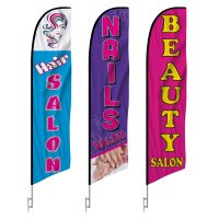 3-Pack Hair, Nails, and Beauty Salon Feather Flags