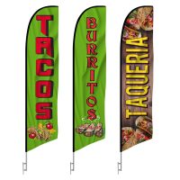 3-Pack Tacos, Burritos, and Taqueria Feather Flags