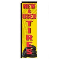 New & Used Tires Rectangle Flag