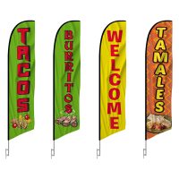 4-Pack Mexican Food Advertising Feather Flags