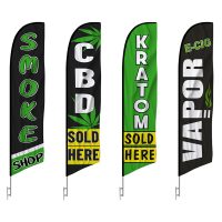 4-Pack Smoke Shop Advertising Feather Flags