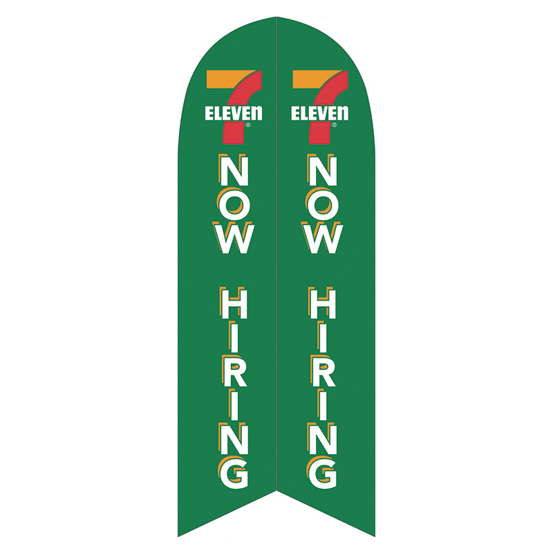 Now Hiring Sign Banner Swooper Feather Flag Pole Kit Outdoor Business Adver - 4