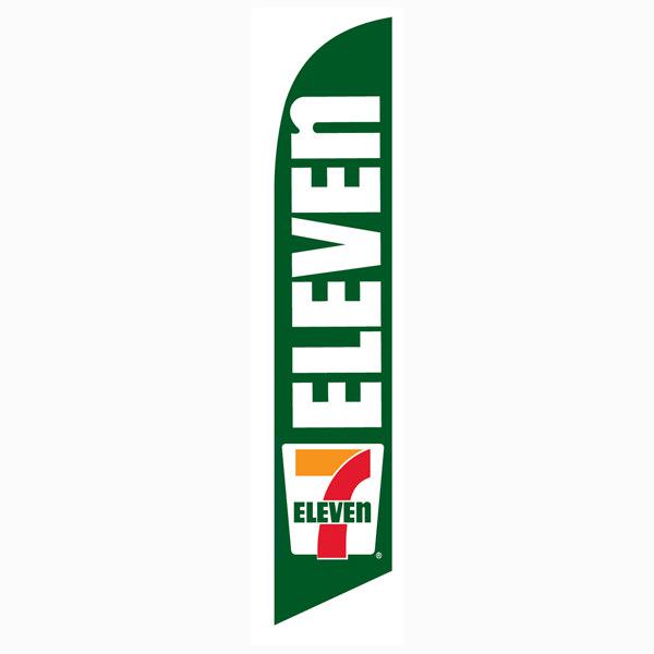 7-11 Eleven feather flag as your outdoor advertising banner