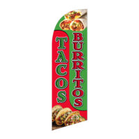 Small 6ft Tacos Burritos Feather Flag
