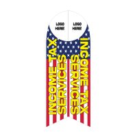 USA Customizable Income Tax Feather Flag with Ground Spike