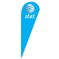 AT&T Wireless light blue Teardrop Flag
