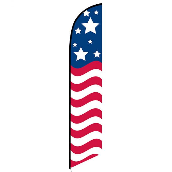 American Glory (stars top) Feather Flag