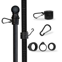 5-Foot Black Premium Tangle-Free Carbon-Fiber Flag Pole