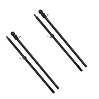 2 pack of 5-Foot Black Premium Tangle-Free Carbon-Fiber Flag Pole