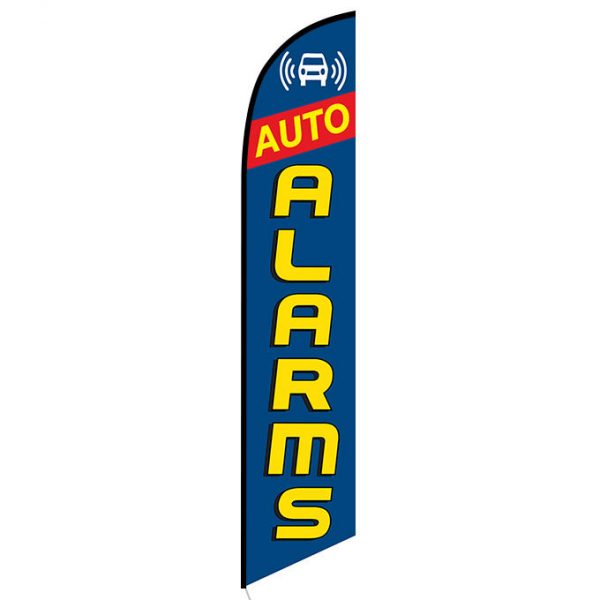 Auto Alarms blue Banner Flag FFN-5445 front