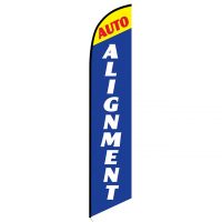 Auto Alignment Blue and Yellow Banner Flag