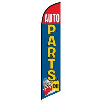 Auto Parts (Blue, Red) Banner Flag
