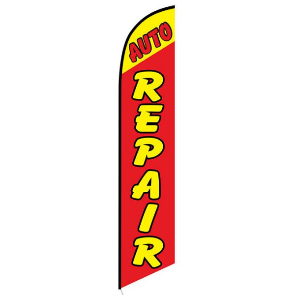 Auto Repair red and yellow Feather FlagFFN-5026 front