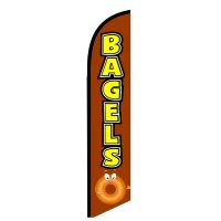 Bagels Feather Flag