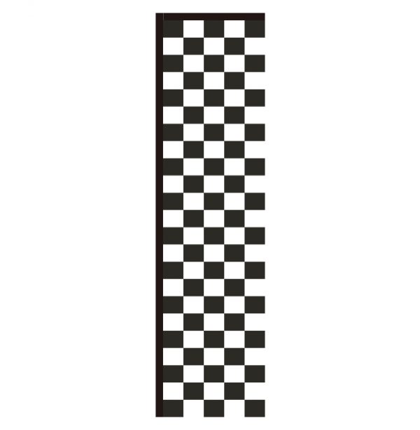 BLACK AND WHITE CHECKERED Rectangle Flag From Feather Flag Nation (FRONT)