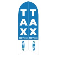 Tax Services with E-File Feather Flag with Ground Spike